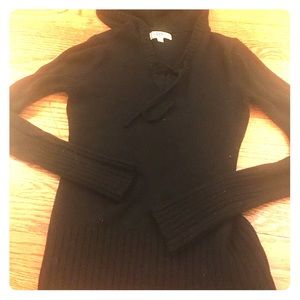 Black sweater with hood